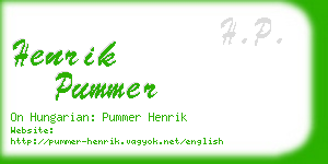 henrik pummer business card